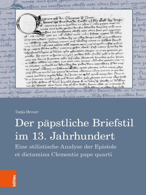 cover image of Der päpstliche Briefstil im 13. Jahrhundert
